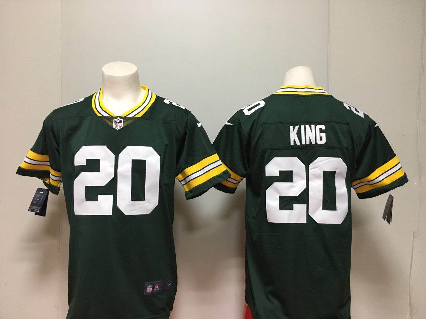 Men Green Bay Packers 20 King Green Nike Vapor Untouchable Limited Playe NFL Jerseys